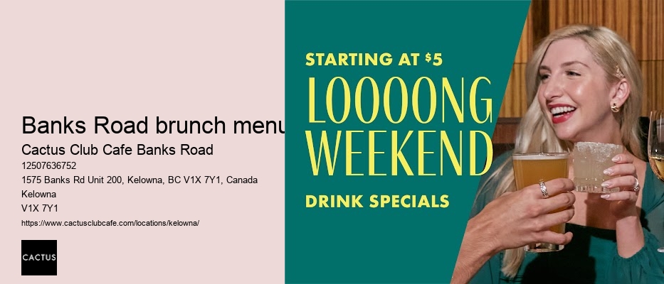 Banks Road brunch menu