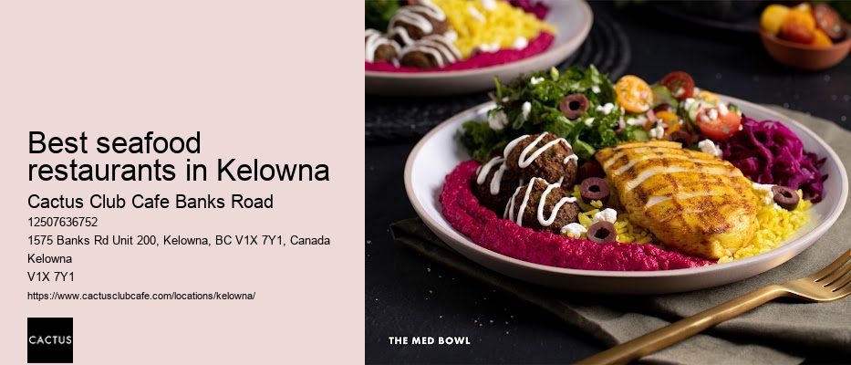 Kelowna restaurant with seasonal cocktail menu