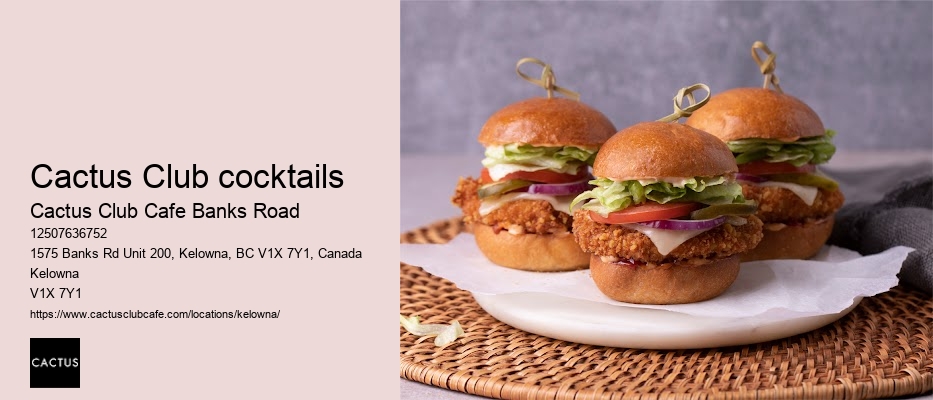 Cactus Club Cafe Banks Road happy hour food