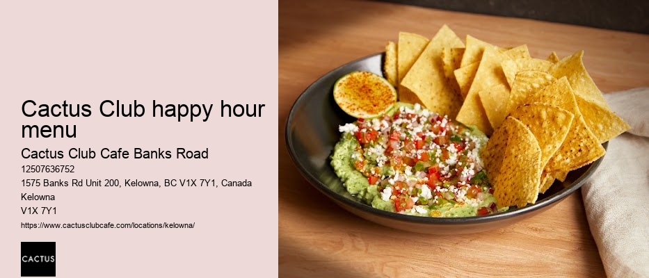 Kelowna restaurant with happy hour drinks
