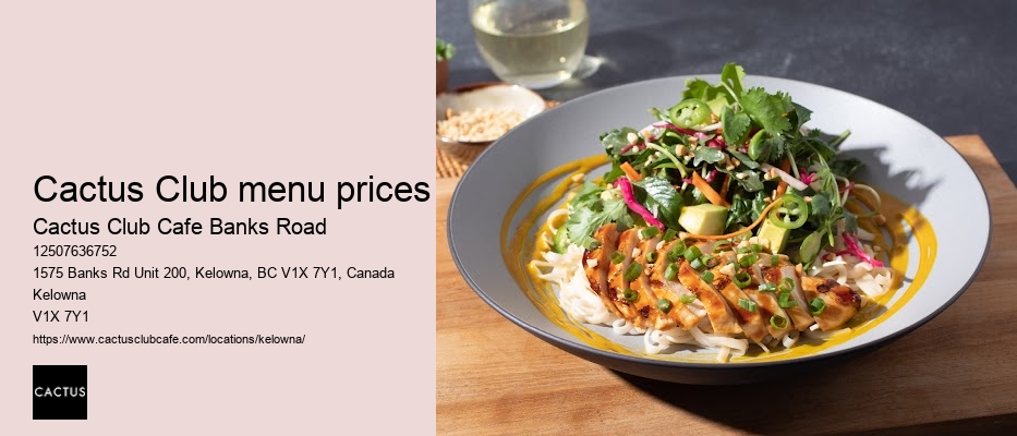 Cactus Club chef's tasting menu