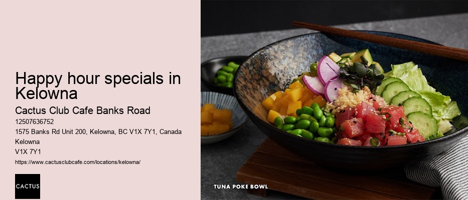 Kelowna restaurant with artisanal ingredients