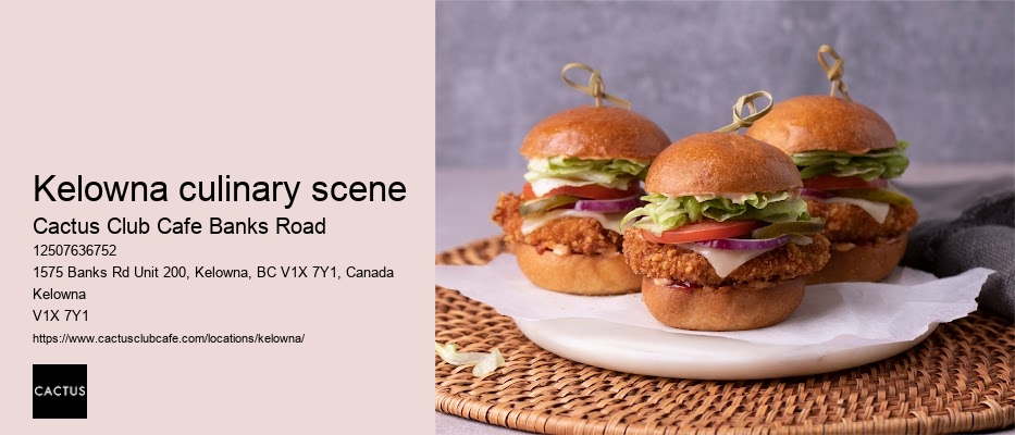 Kelowna restaurant with interactive menu options