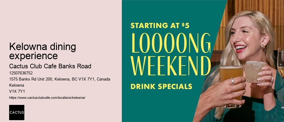 Kelowna dining experience