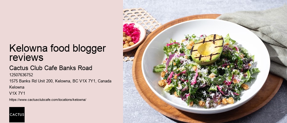 Kelowna restaurant with dessert options