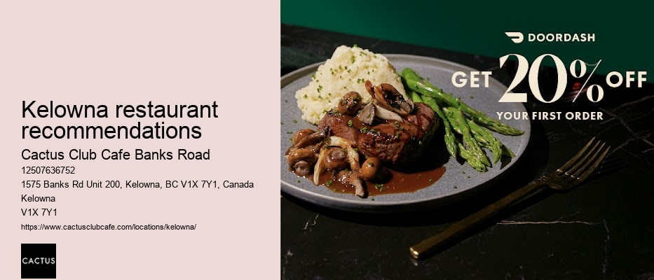 Kelowna restaurant with wine tasting events
