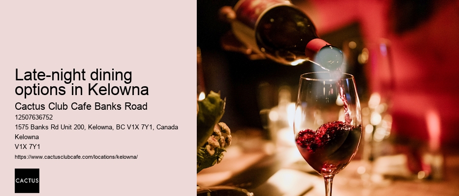 Kelowna restaurant with private dining rooms