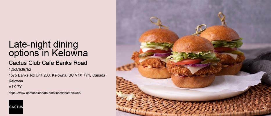 Cactus Club Cafe Banks Road culinary expertise