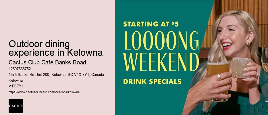 Outdoor dining experience in Kelowna