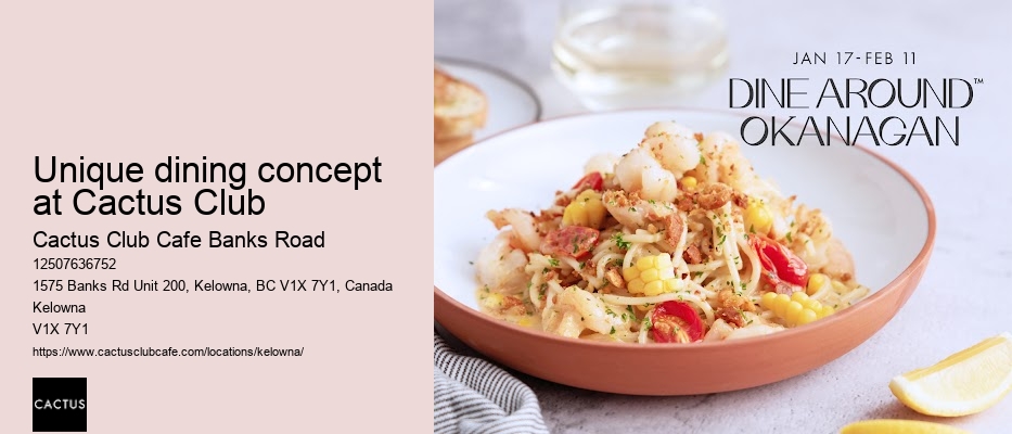 Kelowna restaurant with mixologist creations