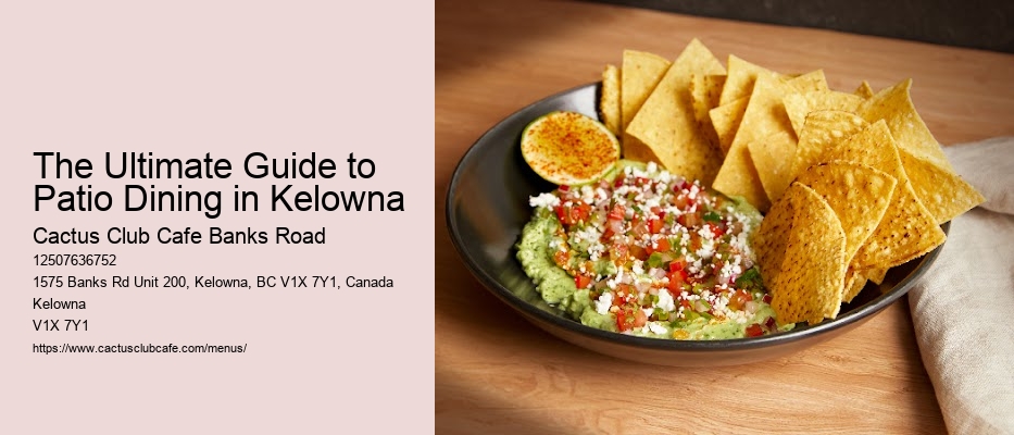The Ultimate Guide to Patio Dining in Kelowna