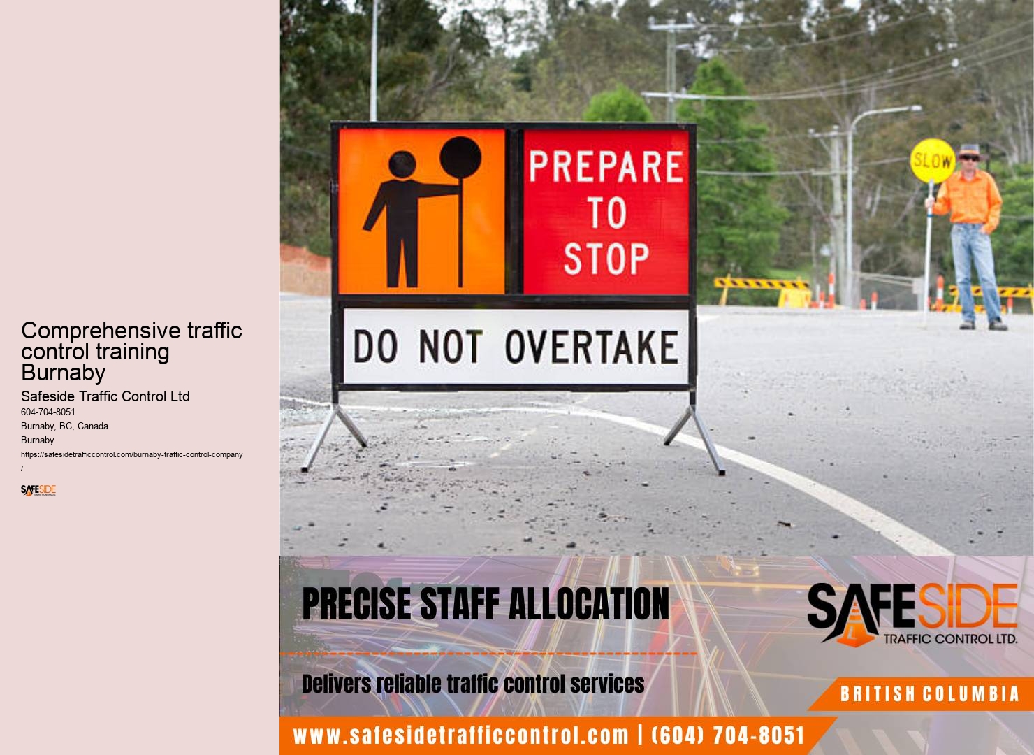 Experienced traffic control personnel Burnaby