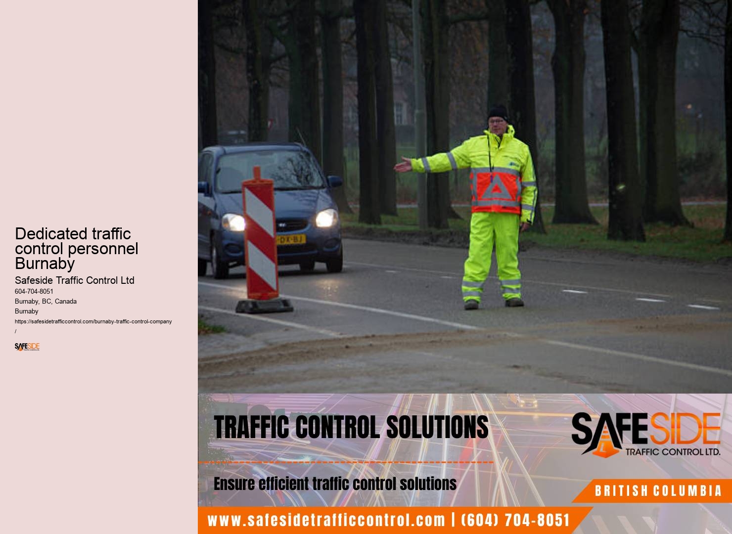 Customized traffic control plans Burnaby