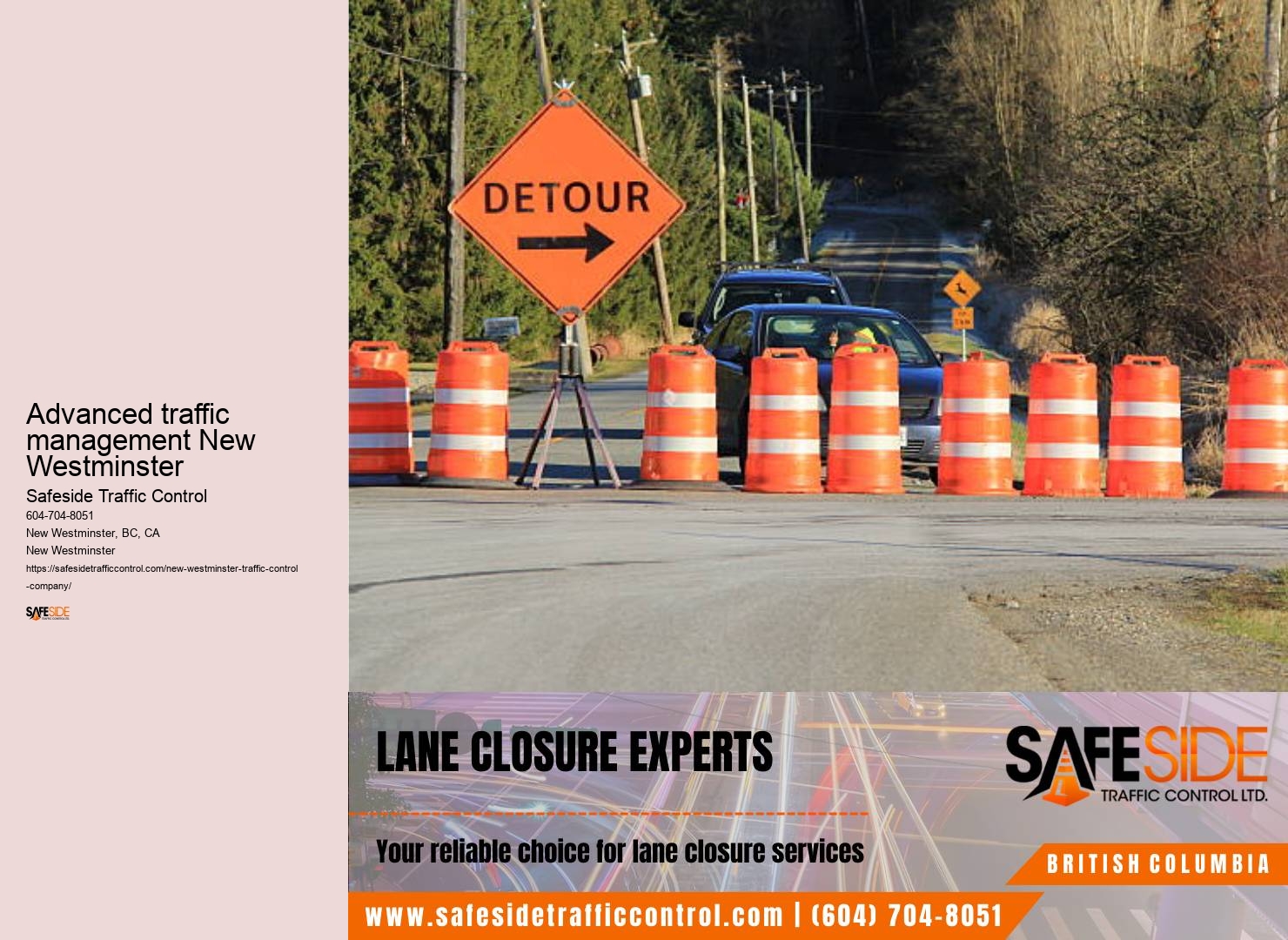 Roadwork traffic management New Westminster