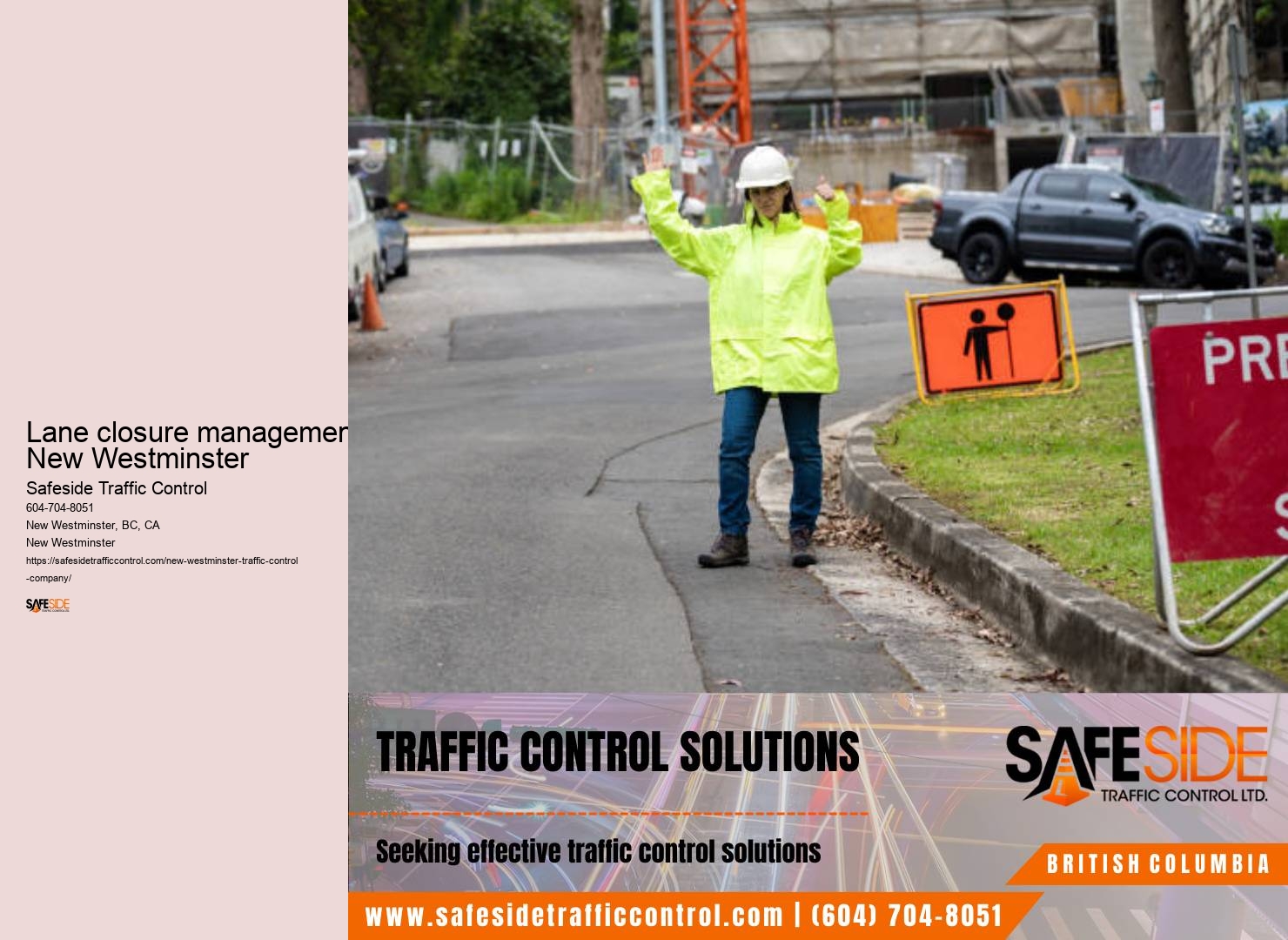 Lane closure management New Westminster