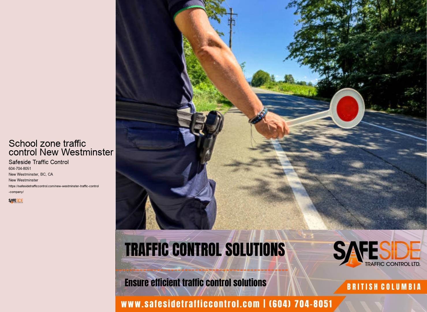 Construction site traffic safety management New Westminster