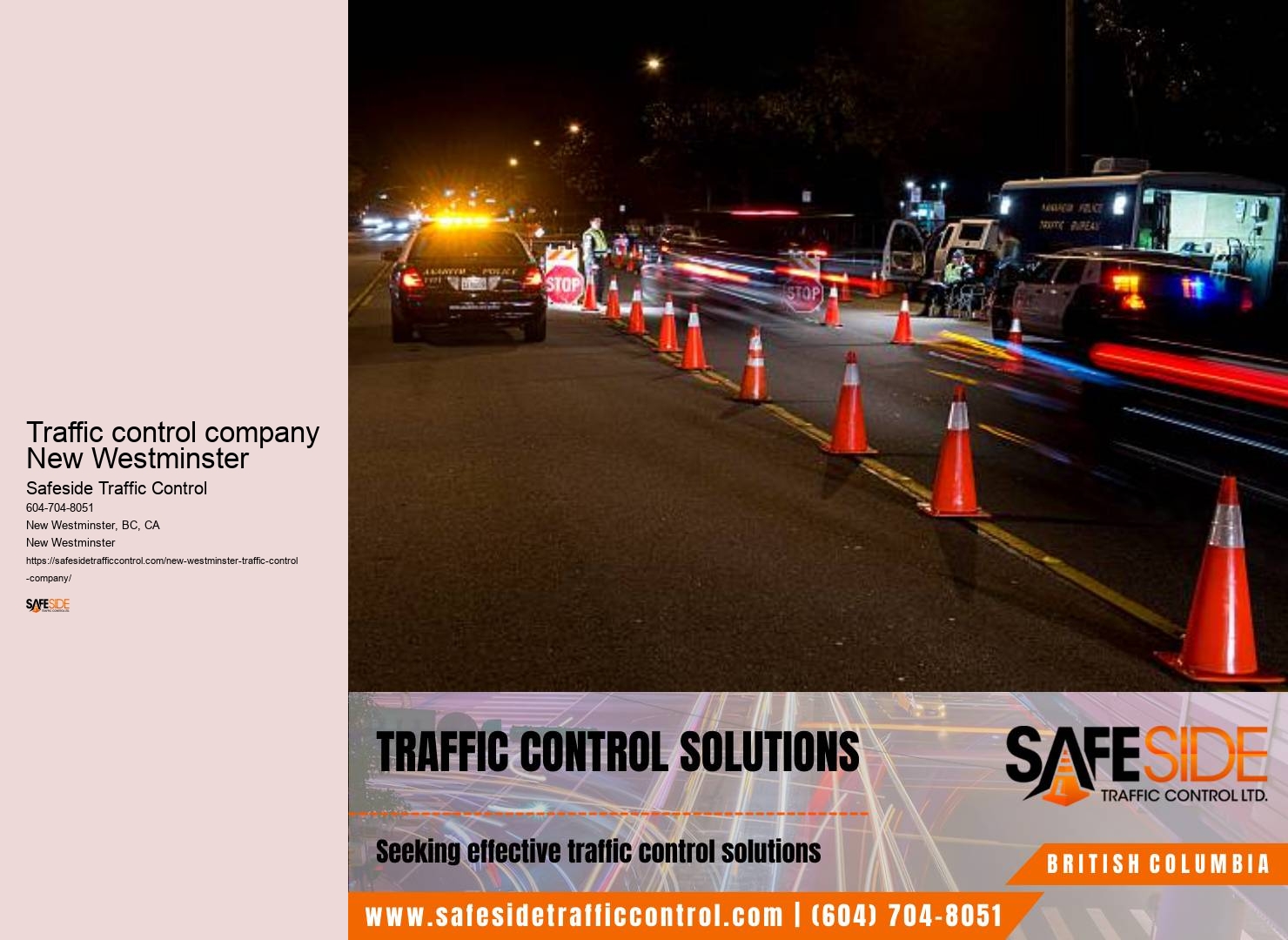 Traffic control flagger training programs New Westminster