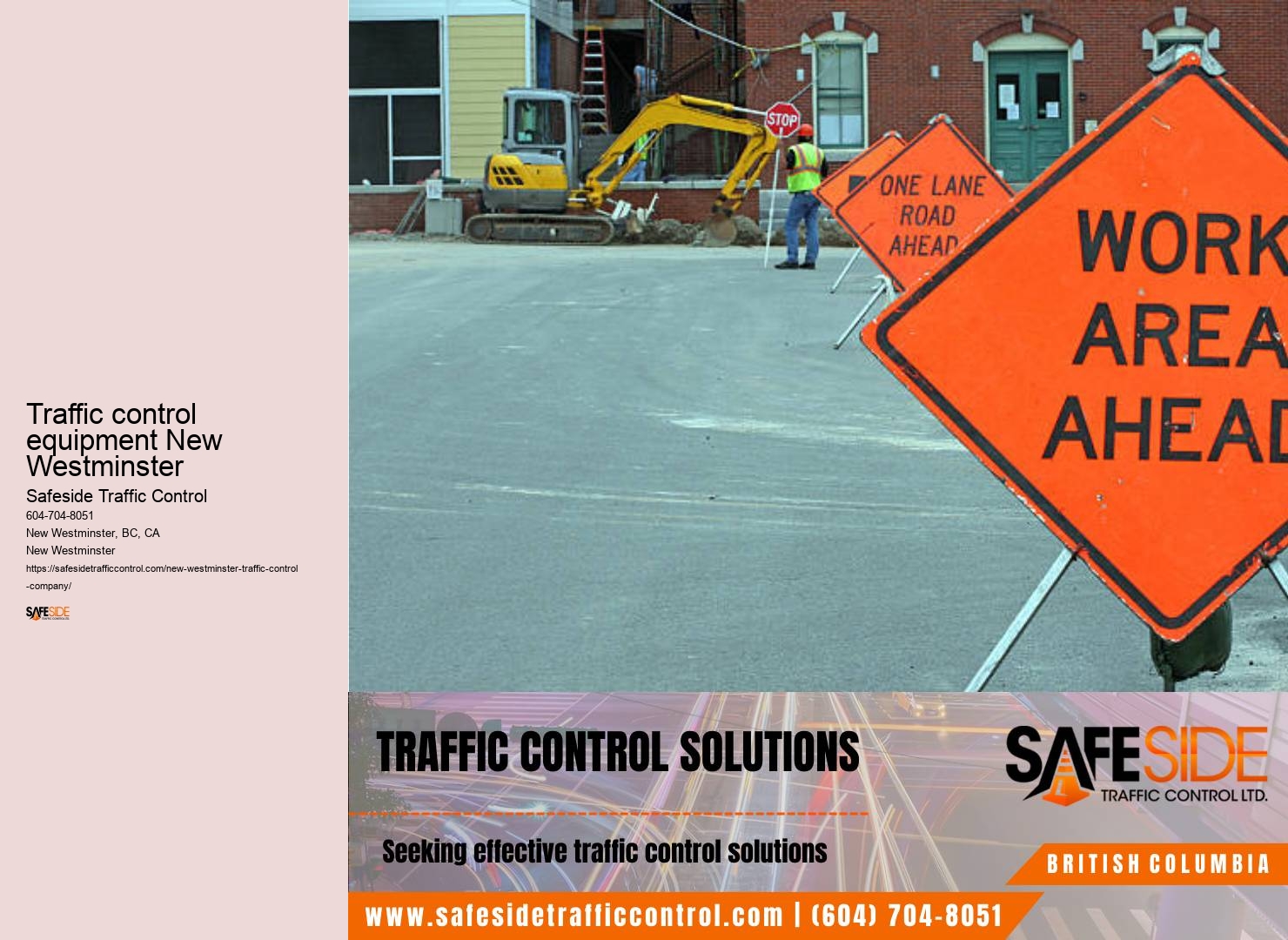 Traffic diversion route planning New Westminster