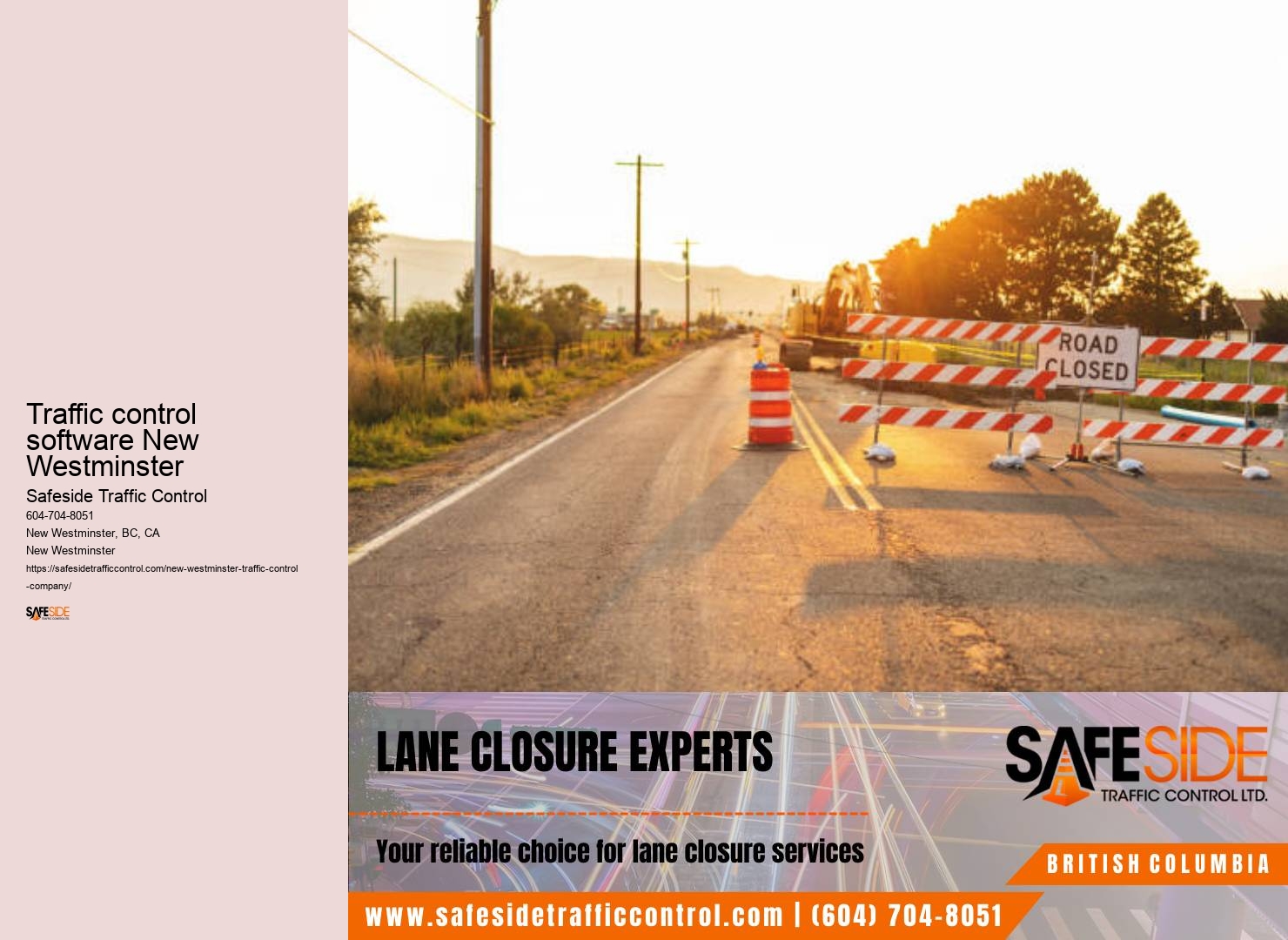Traffic control system maintenance New Westminster