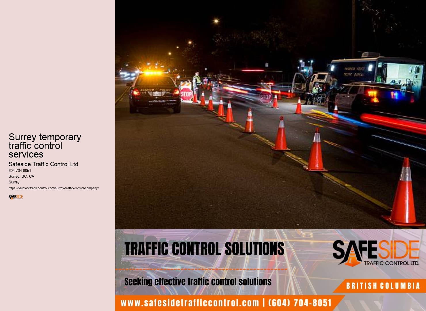 Surrey traffic control for accidents