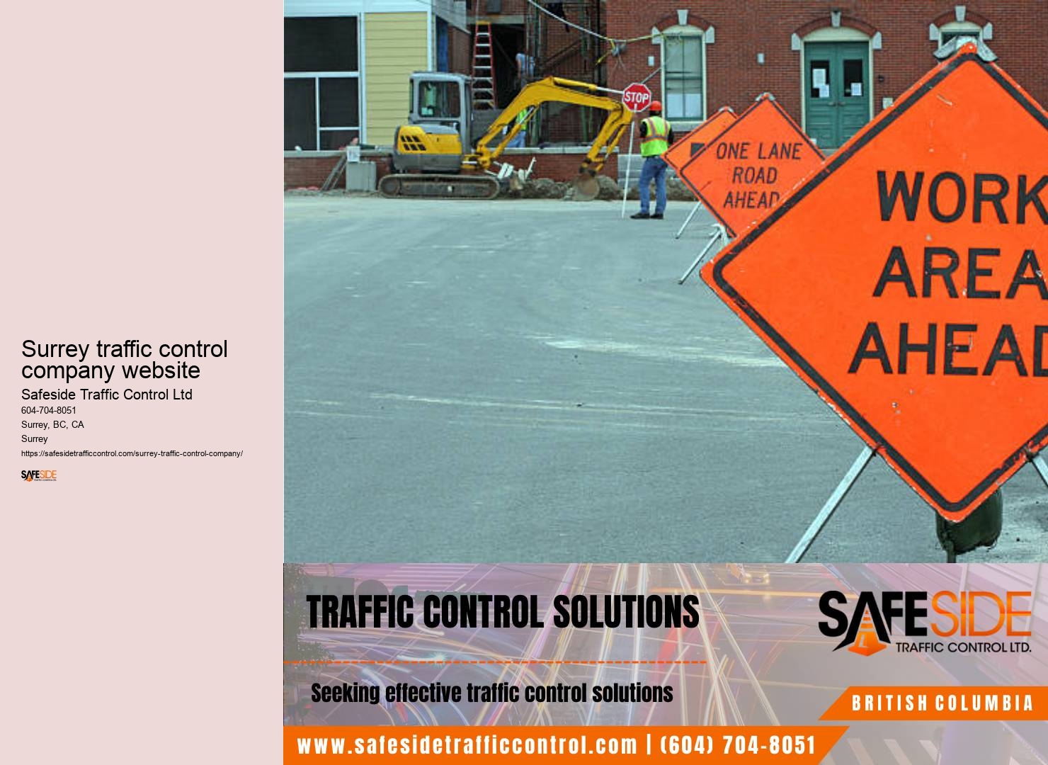 Surrey traffic control system support services