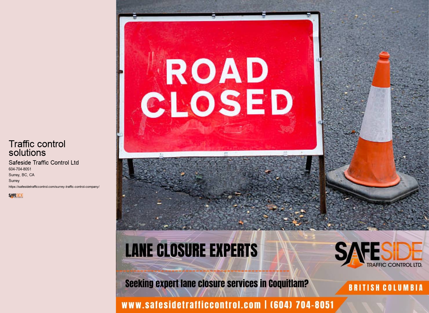 Lane closure services Surrey