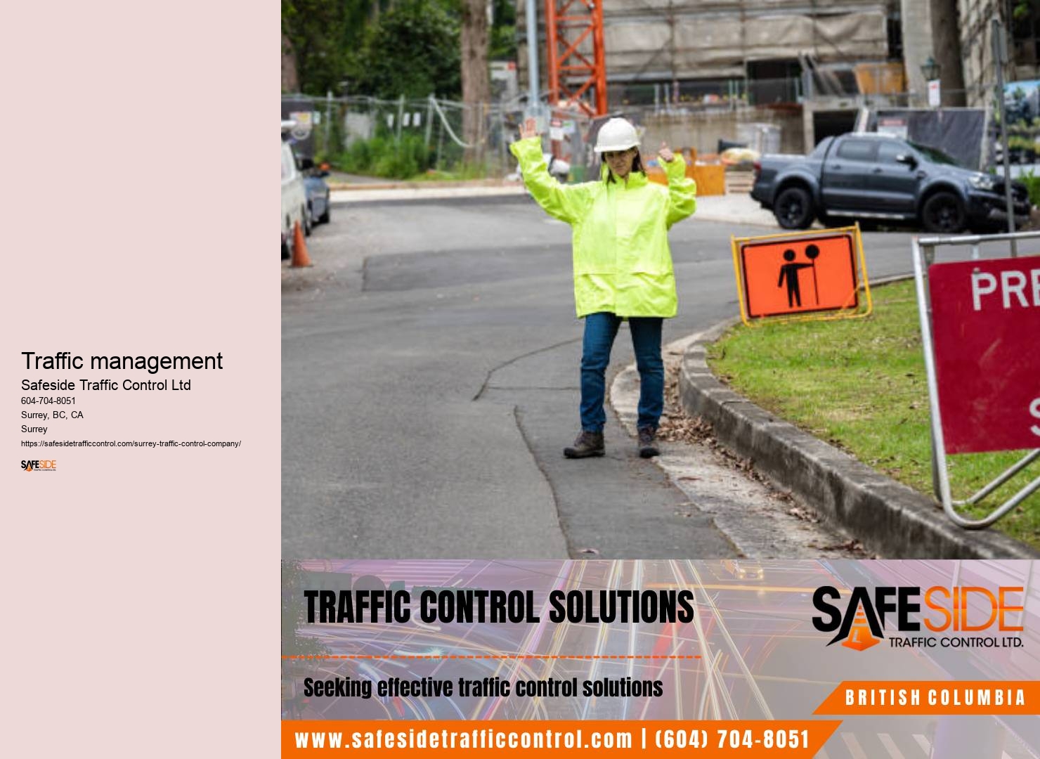 Surrey traffic control signage