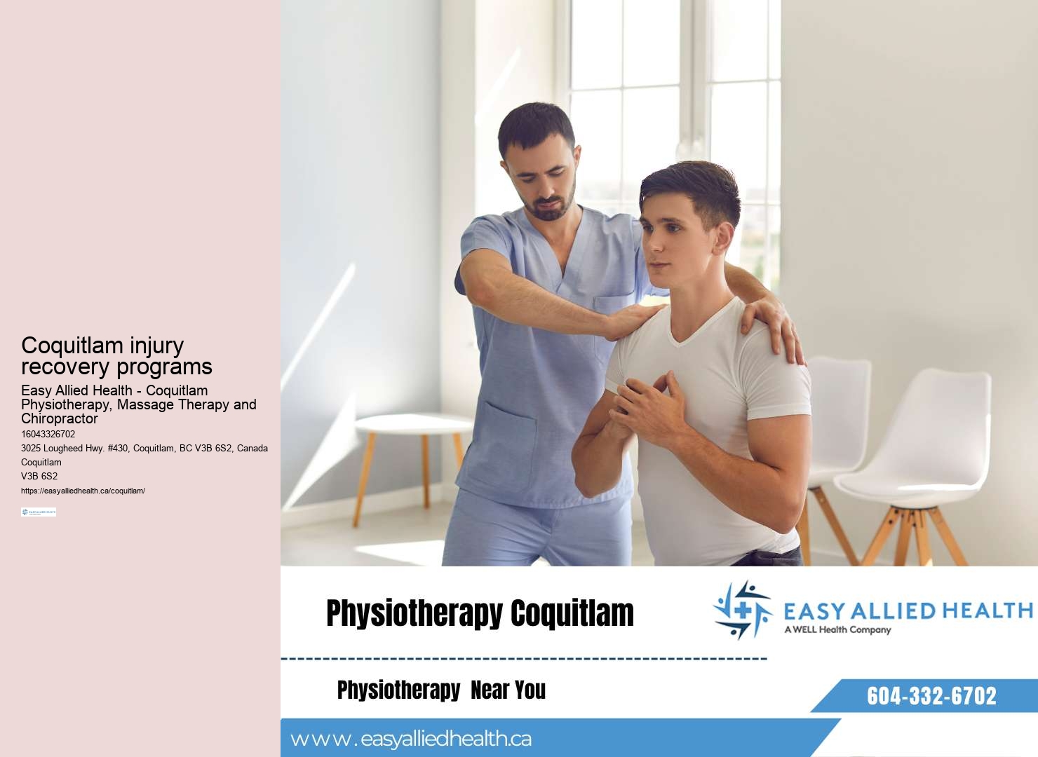 Coquitlam Physiotherapy for Vocational Rehabilitation