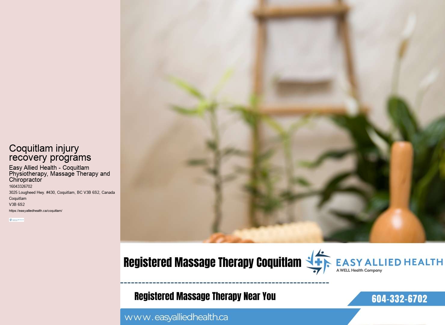 Comprehensive post-surgical rehab Coquitlam