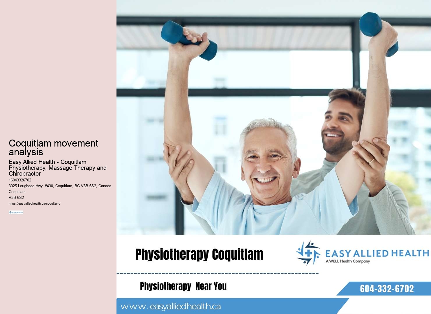 Top-rated Physiotherapy Clinics in Coquitlam