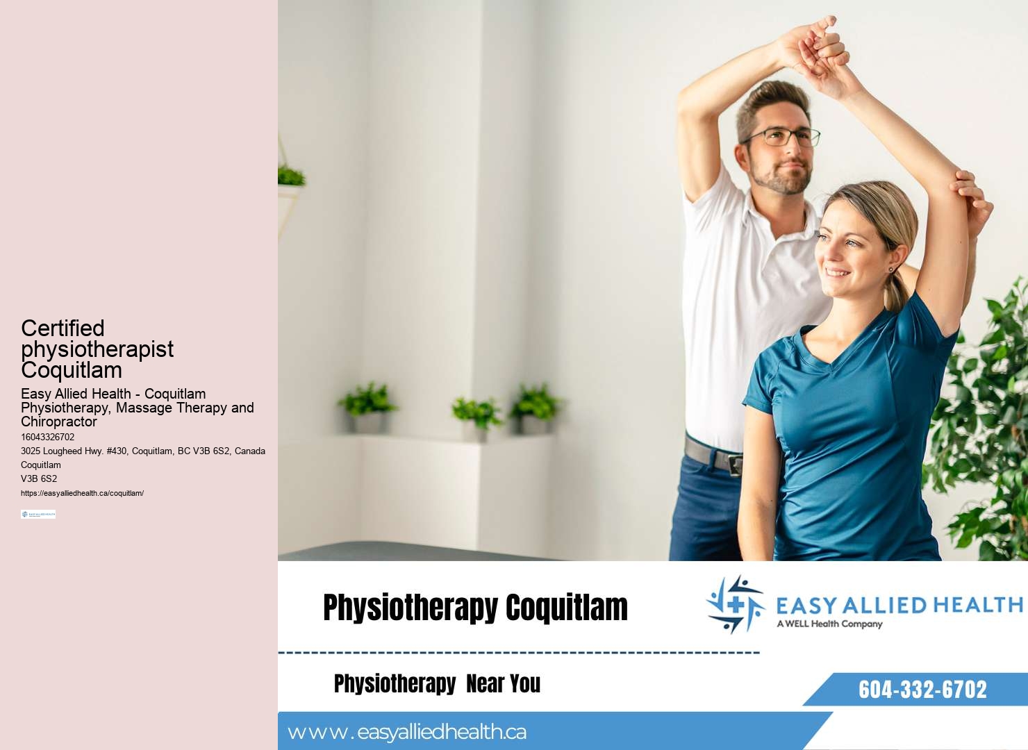 Coquitlam physiotherapy for action planning