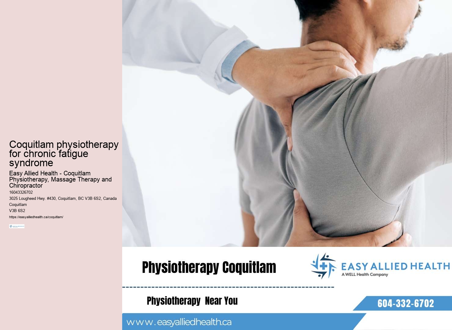 Coquitlam physiotherapy for chronic conditions