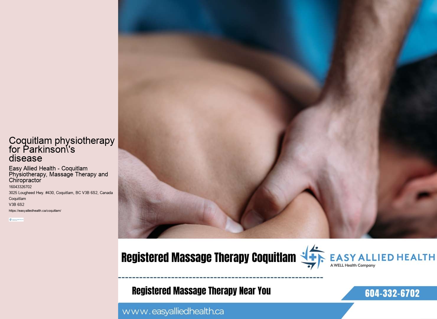 Professional physiotherapy care Coquitlam