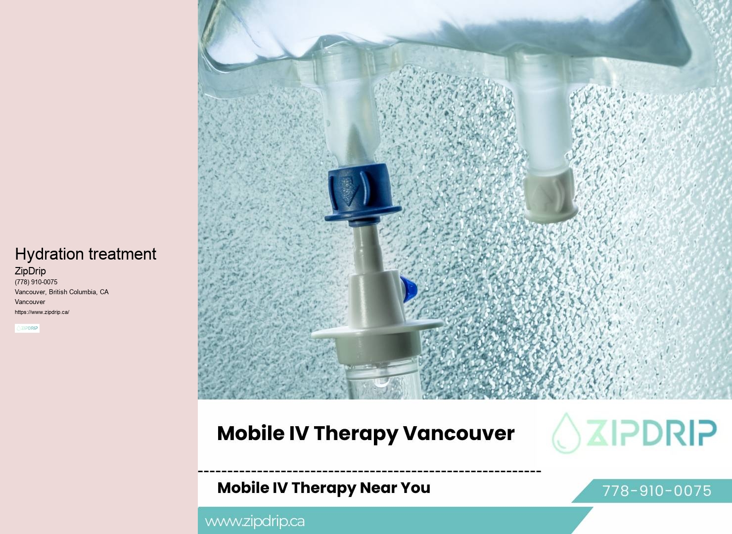 Vancouver IV drip for hydrating and rejuvenating tired skin