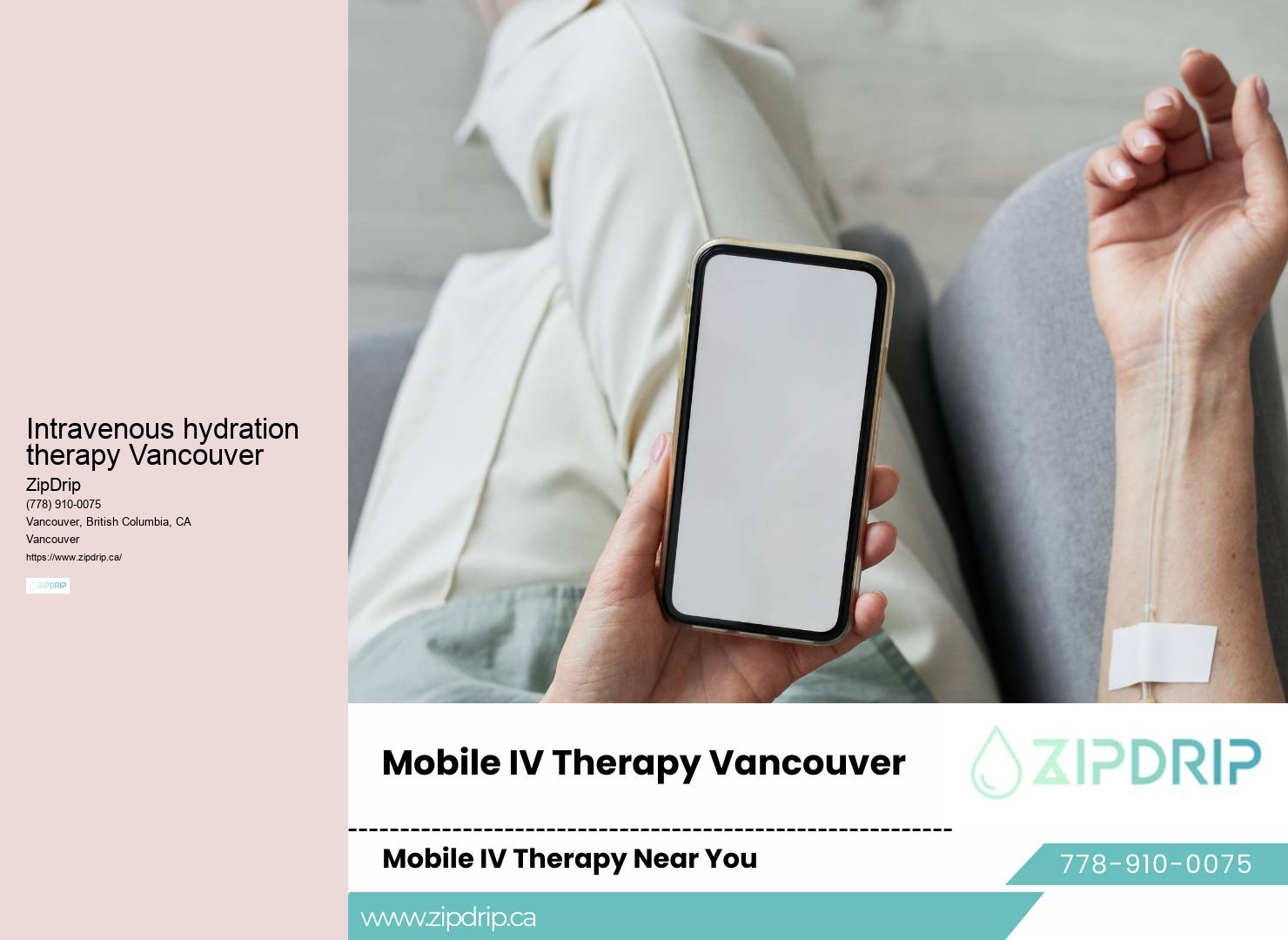 Intravenous hydration therapy Vancouver