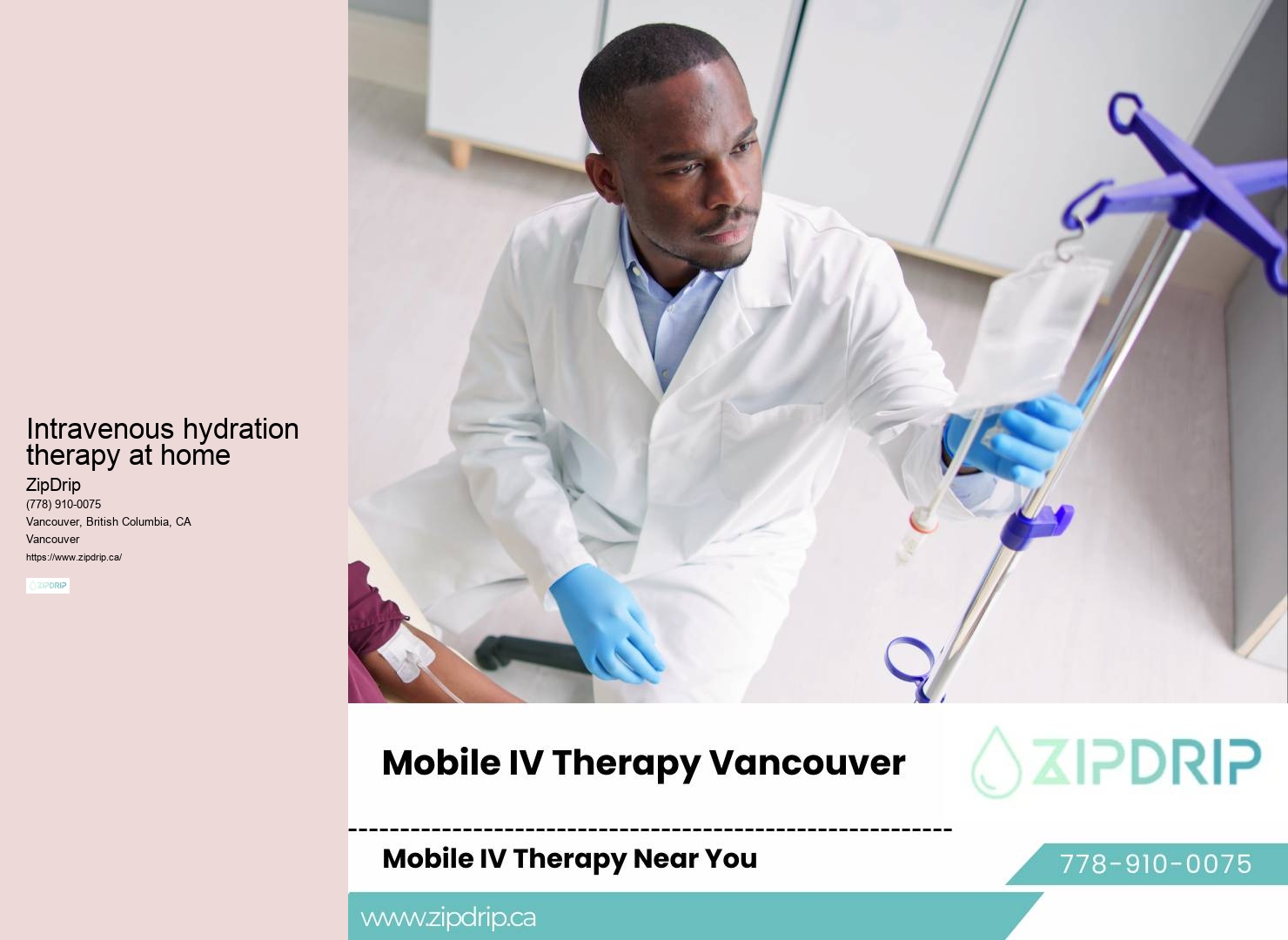 IV fluid delivery on demand Vancouver