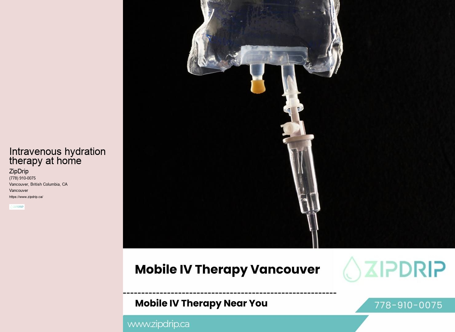 IV therapy for allergic reactions in Vancouver