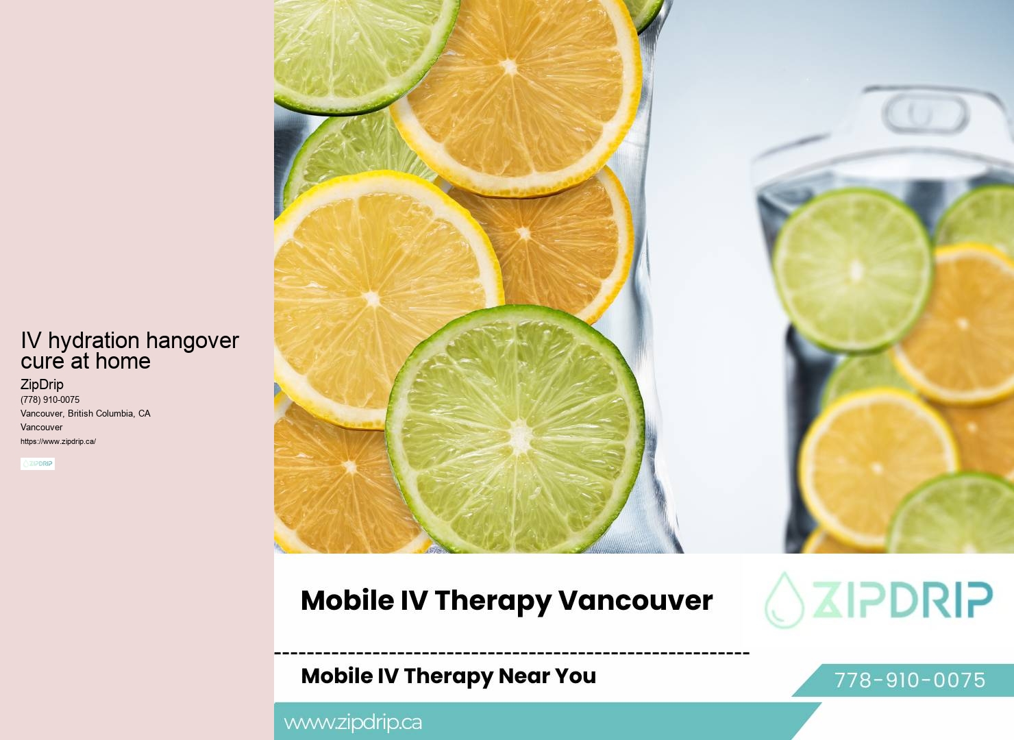 Mobile IV therapy for hydration at home