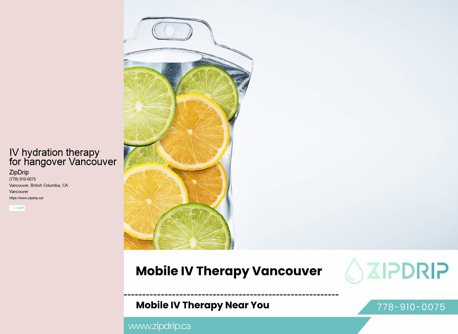 Mobile IV hydration clinic Vancouver