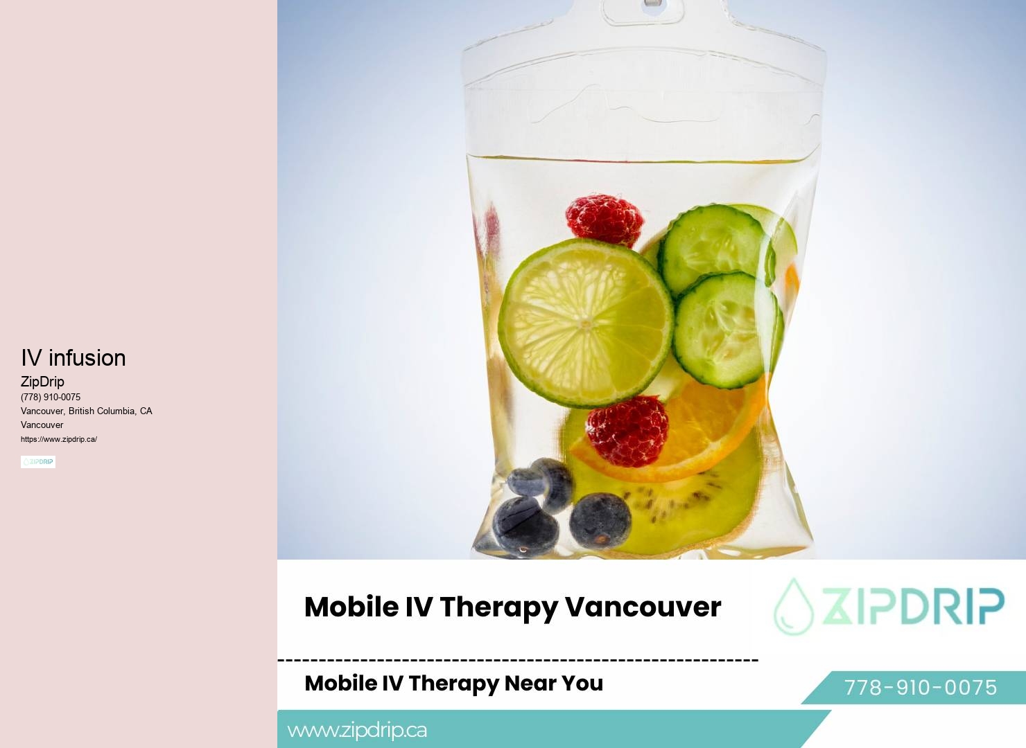 Vancouver IV drip for hydration and recovery
