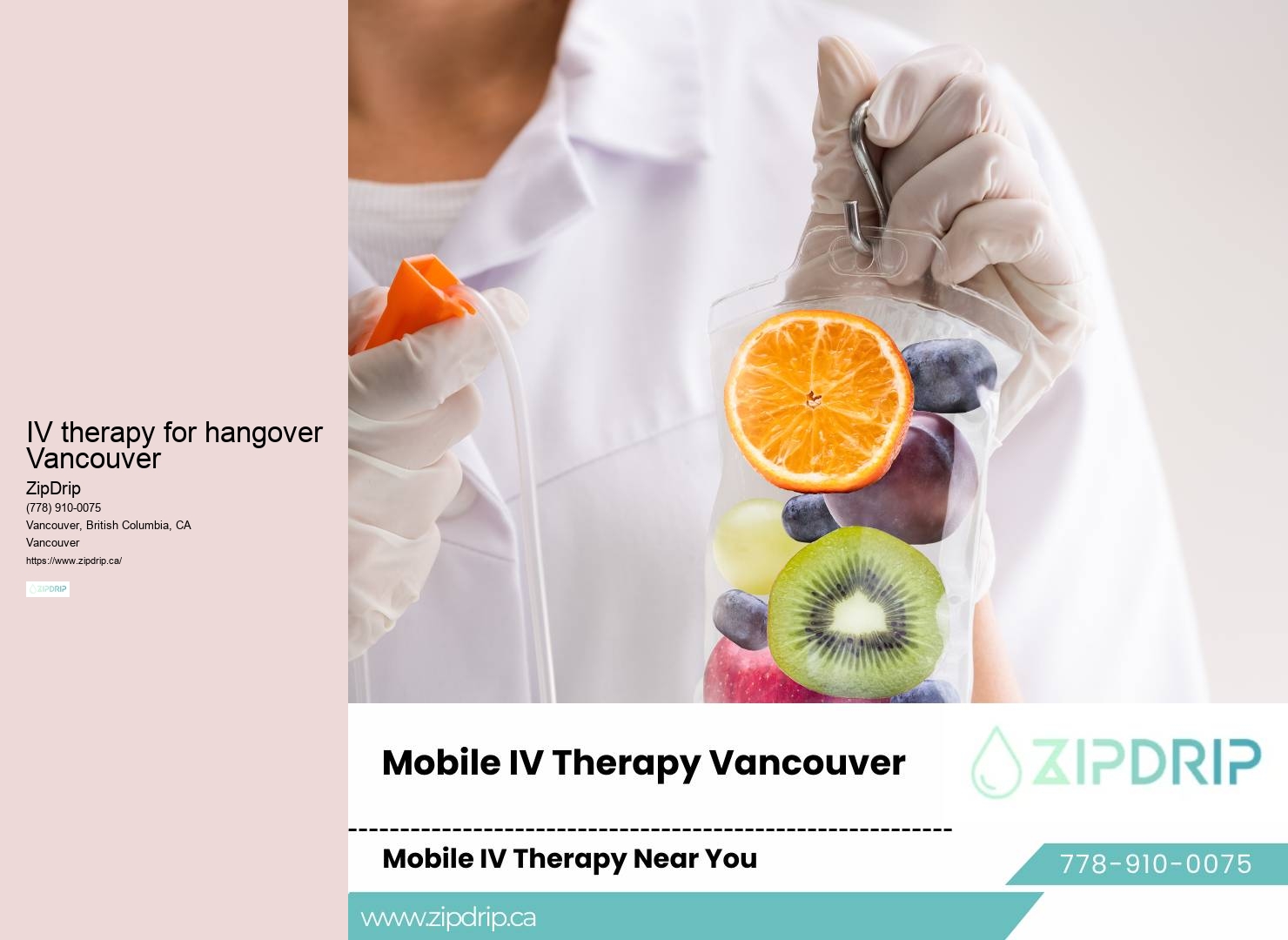 IV therapy for hangover cure after wine tasting tours in Vancouver