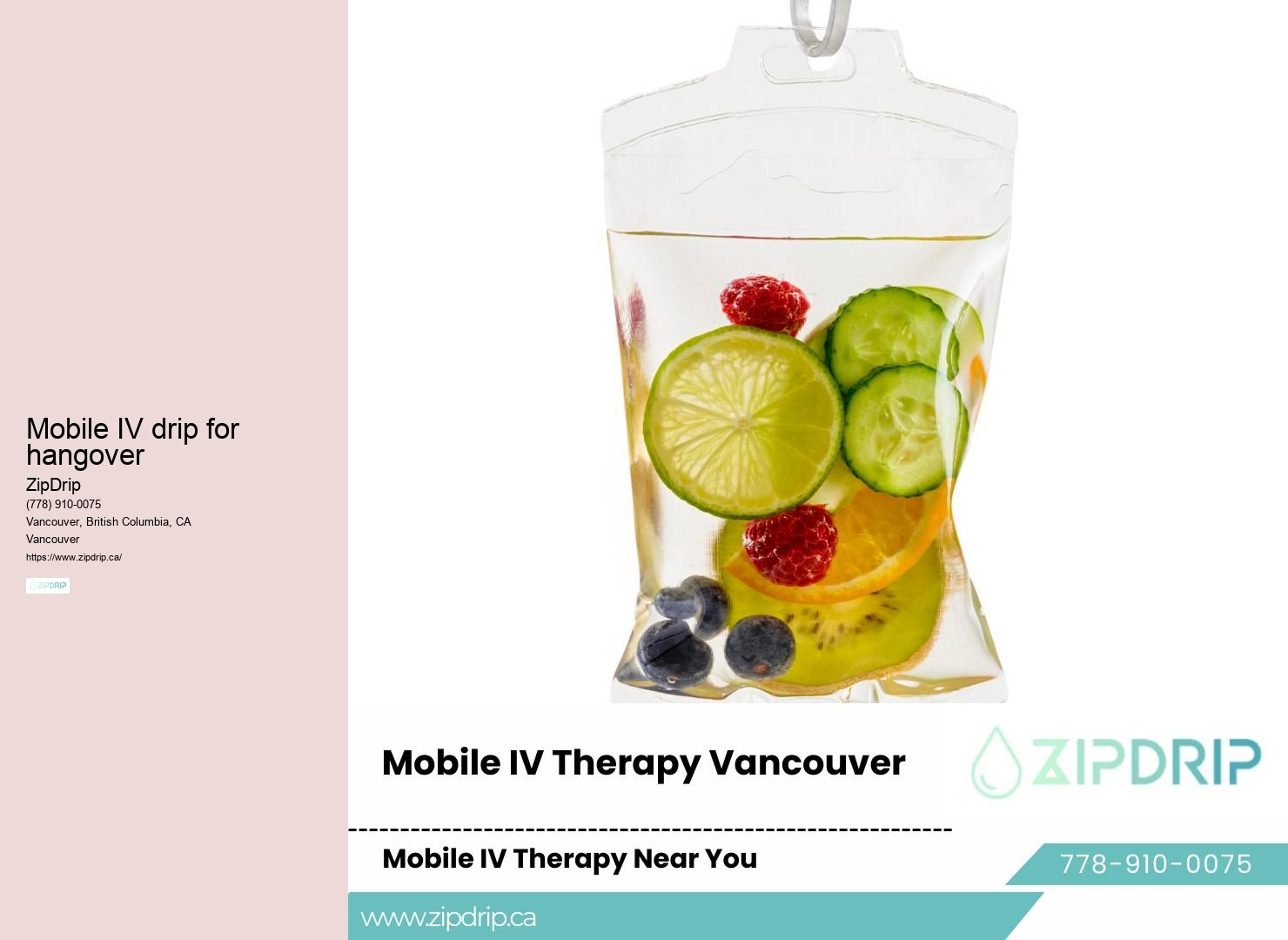 Mobile IV therapy for chemotherapy support Vancouver