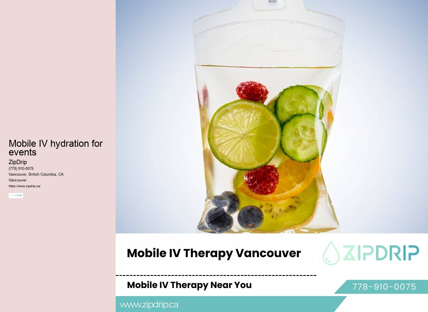 Mobile IV therapy for hangover recovery assistance Vancouver