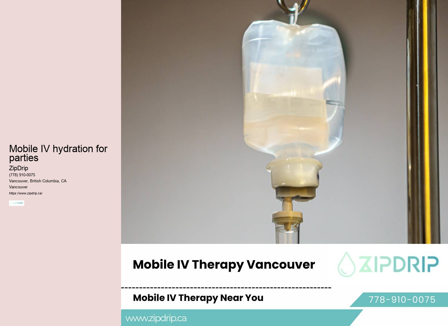 Mobile IV hydration for post-surgery recovery Vancouver