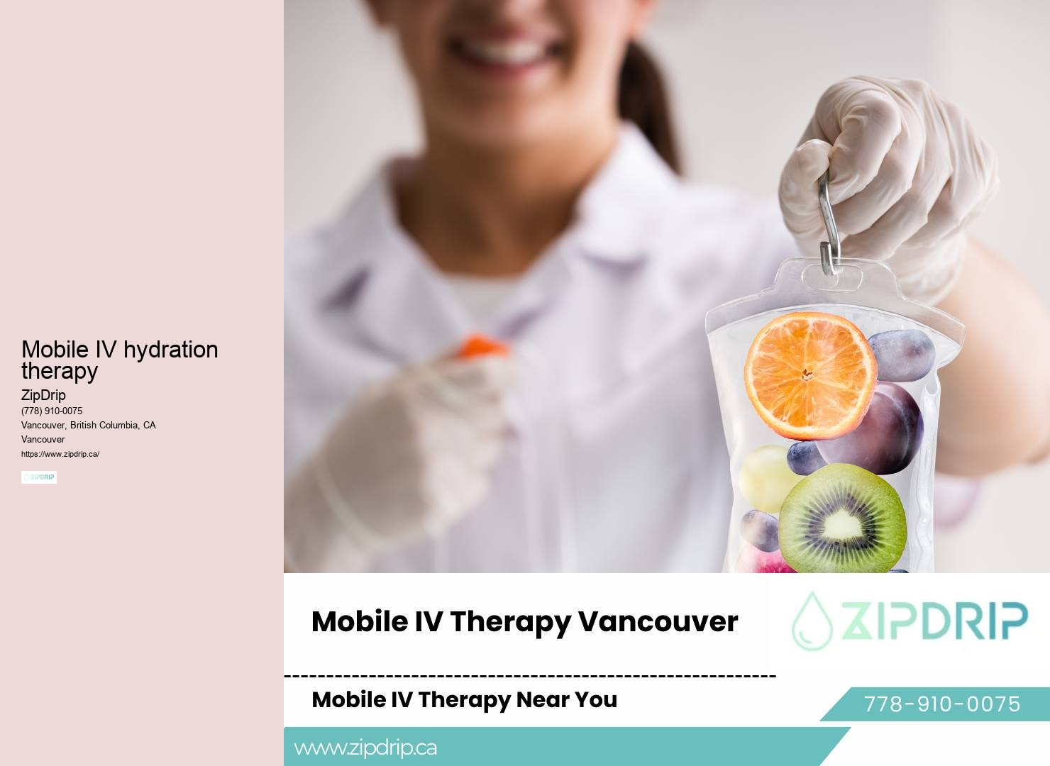 Mobile IV infusion for wellness and vitality in Vancouver
