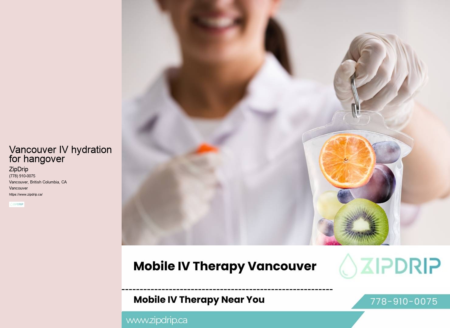 Mobile IV hydration for hydration boost during hiking trips Vancouver