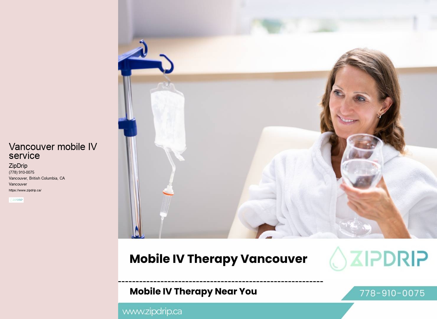 Vancouver mobile IV therapy for hydration and energy