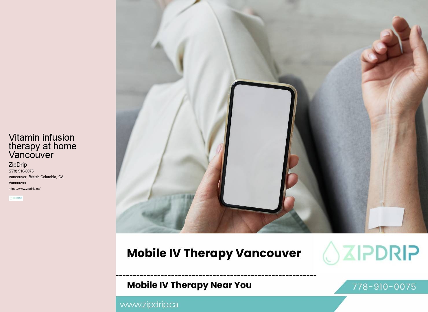 Vitamin infusion therapy at home Vancouver