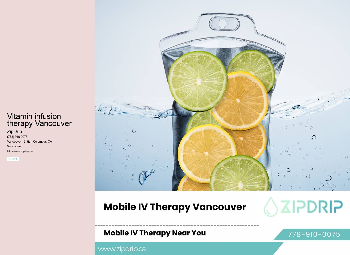 Mobile vitamin infusion therapy Vancouver