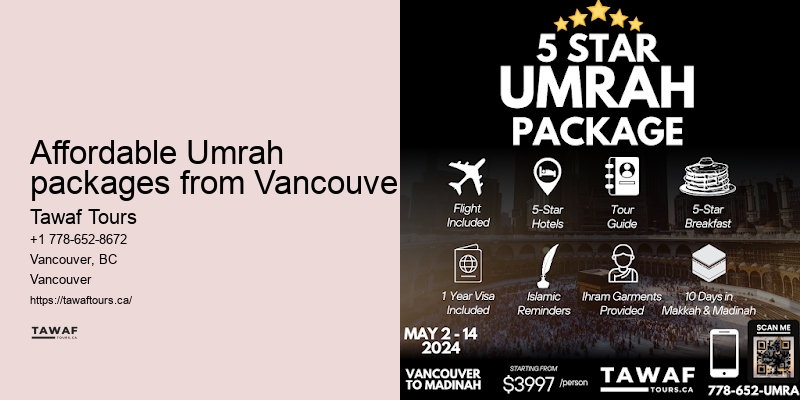Vancouver Umrah pilgrimage travel deals